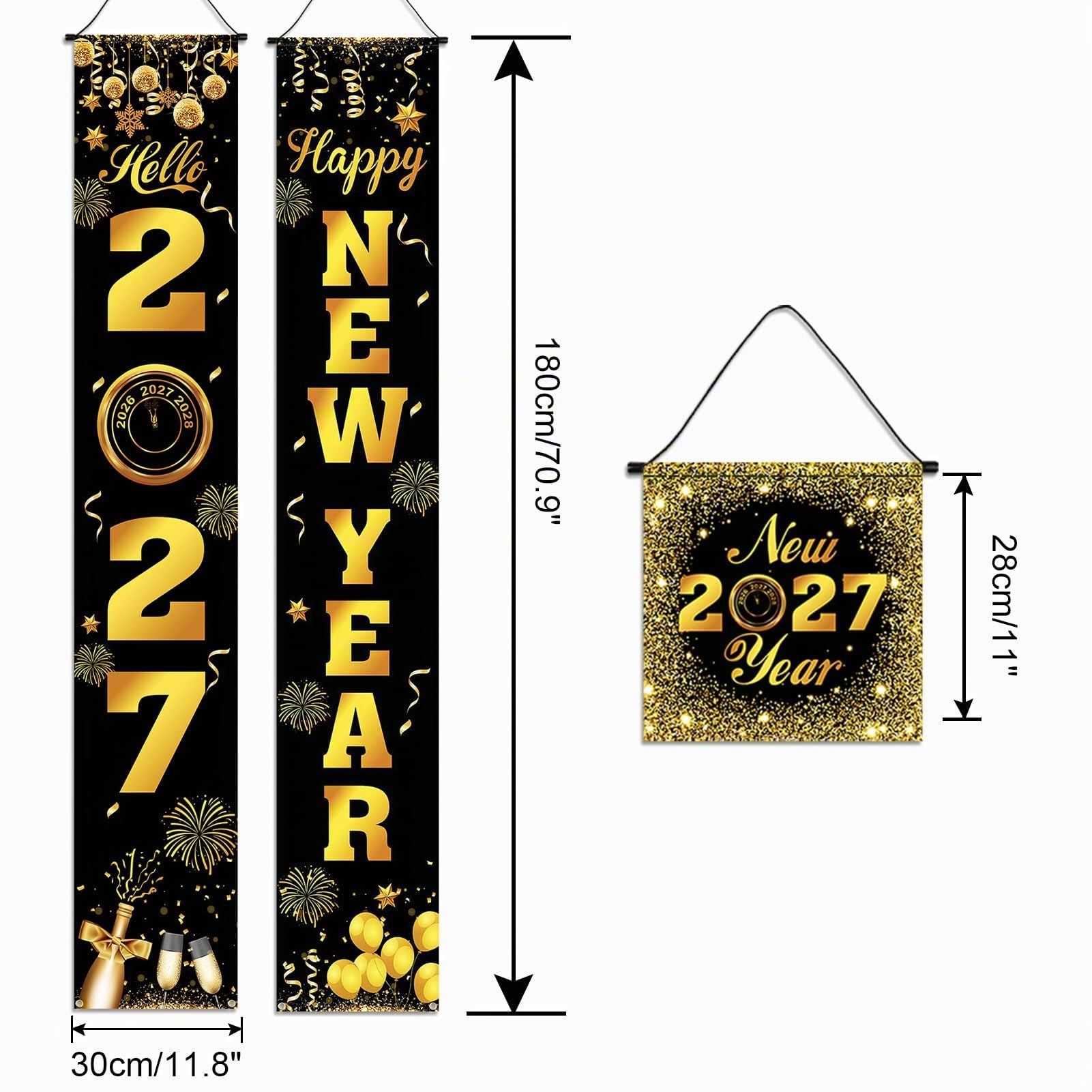 howaf-neujahr-t-rbanner-set-3-tlg-hello-2027-schwarz-gold image 2