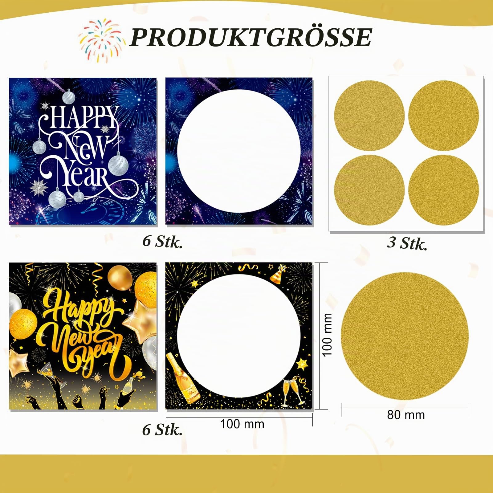 howaf-rubbelkarten-silvester-12-st-ck-happy-new-year-lose image 2