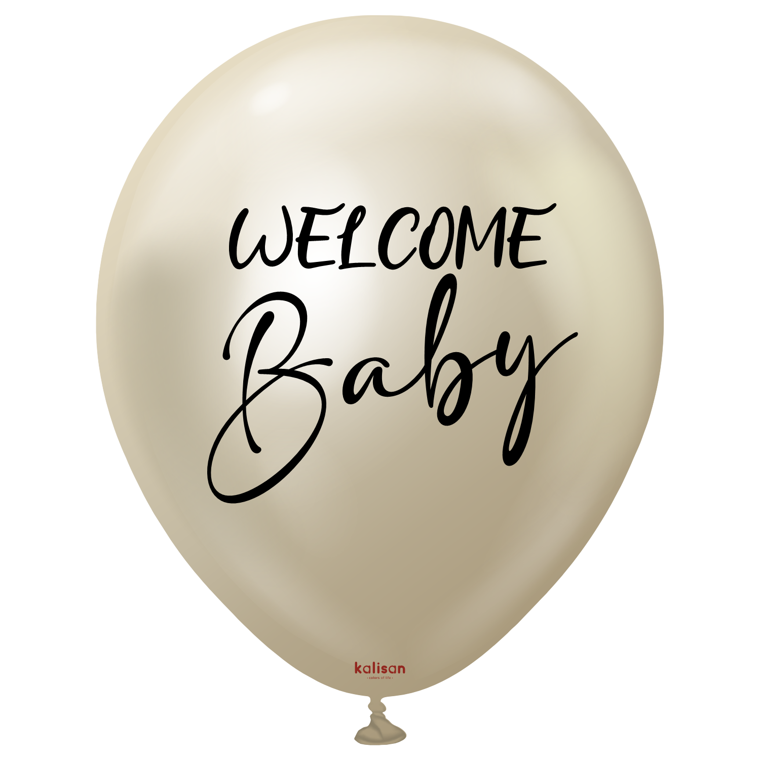 kalisan-welcome-baby-luftballon-18-mirror-white-gold-2-stk image 1