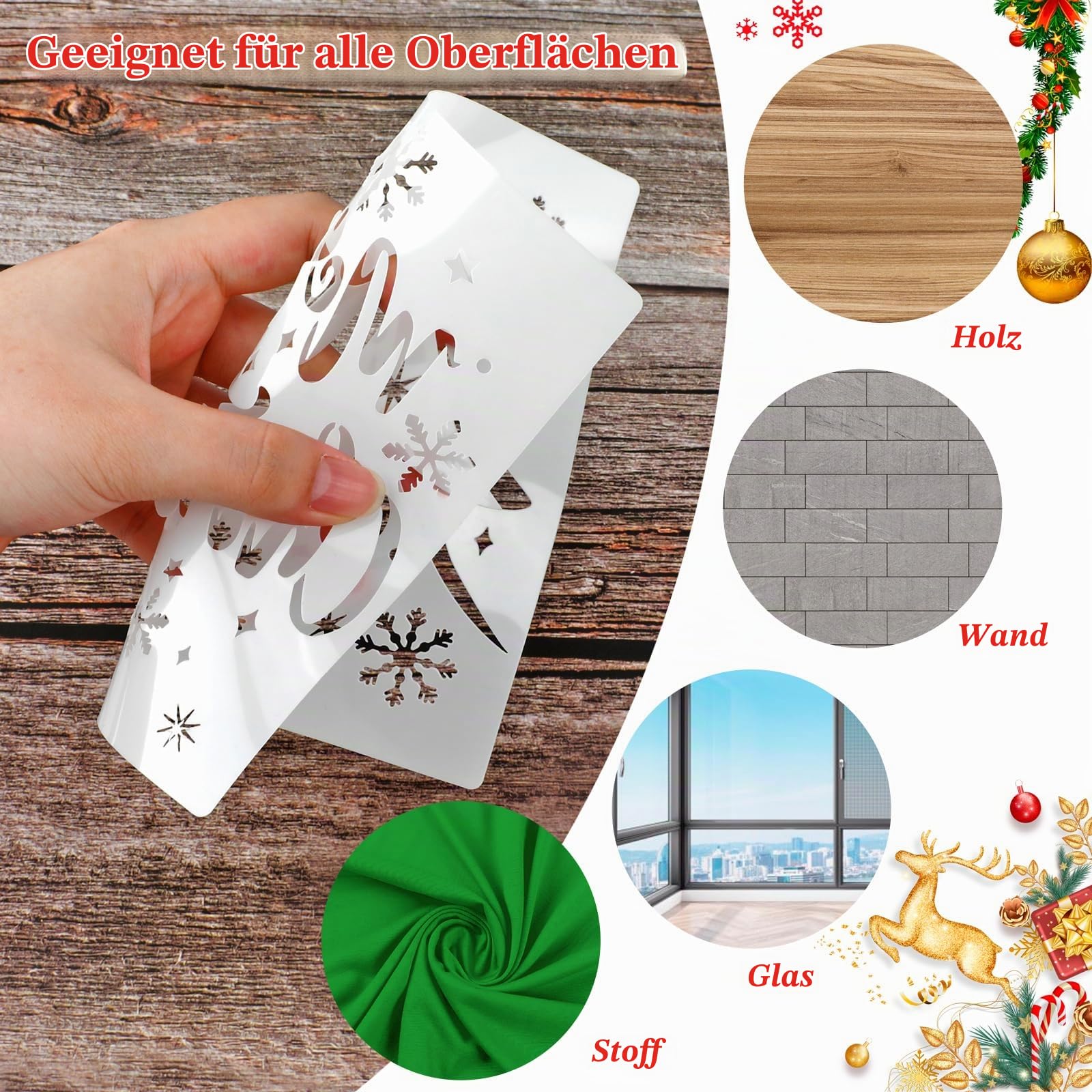howaf-tannenbaum-schablonen-16er-15cm-wiederverwendbar-diy image 3