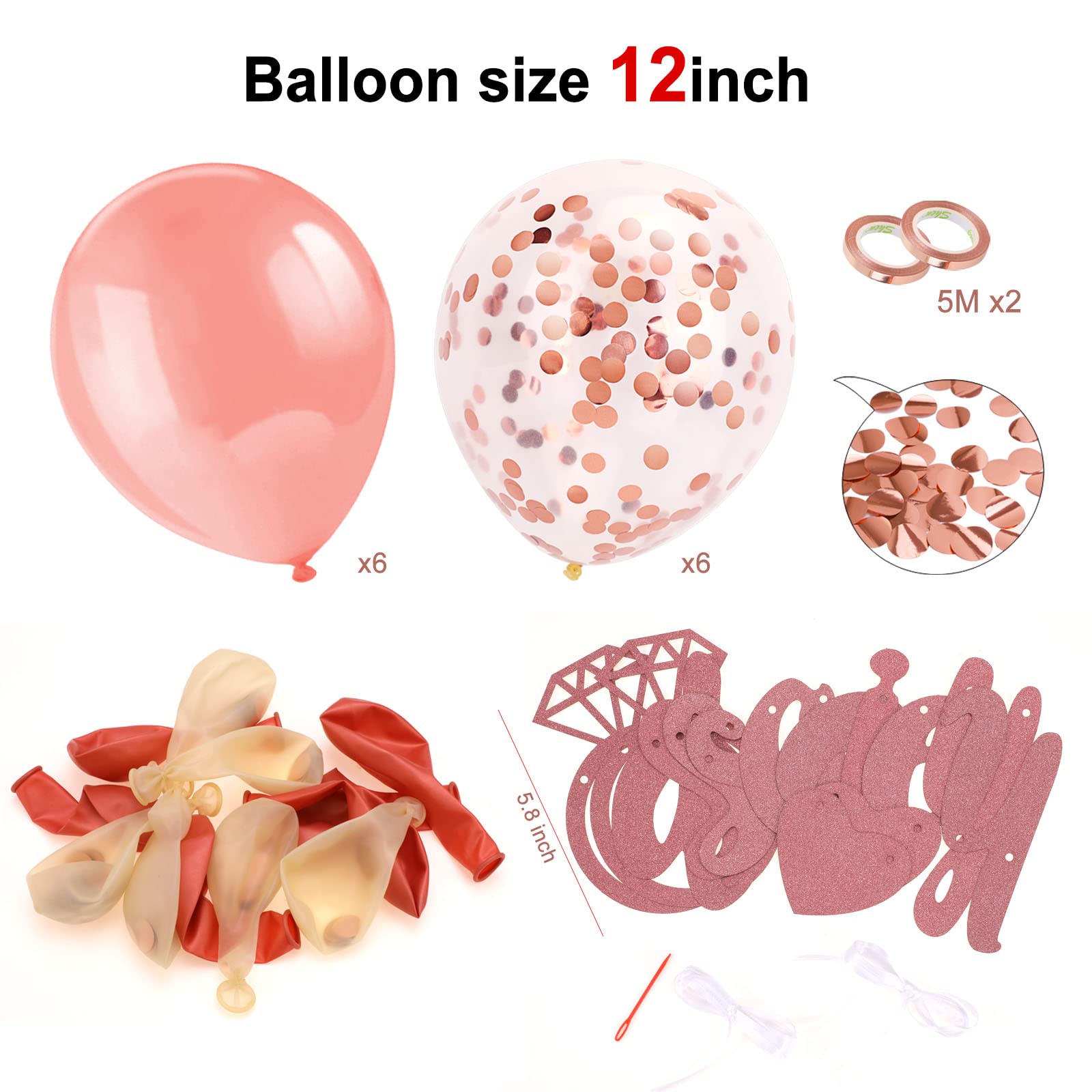 howaf-engaged-luftballons-verlobung-rosegold-she-said-yes image 3