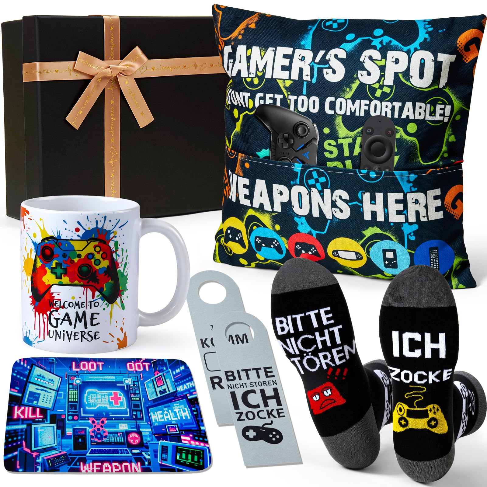 tacobear-gaming-geschenkset-gamer-box-tasse-socken image 1