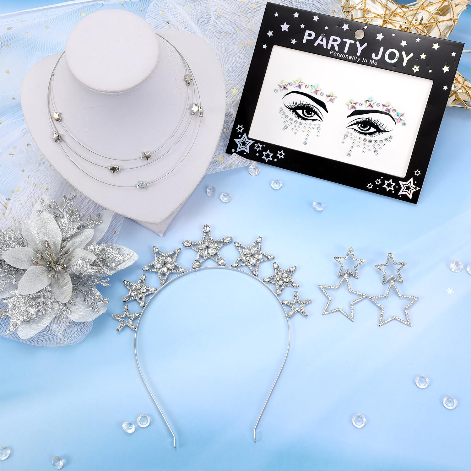 howaf-stern-kost-m-set-damen-silber-4-teilig-strass image 4