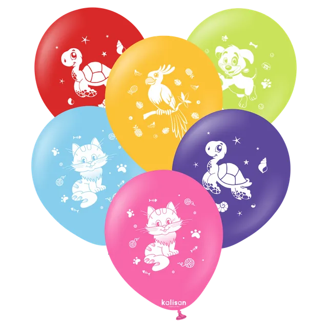 kalisan-animals-cute-animals-luftballons-12-zoll-25-st-ck-bunt image 1