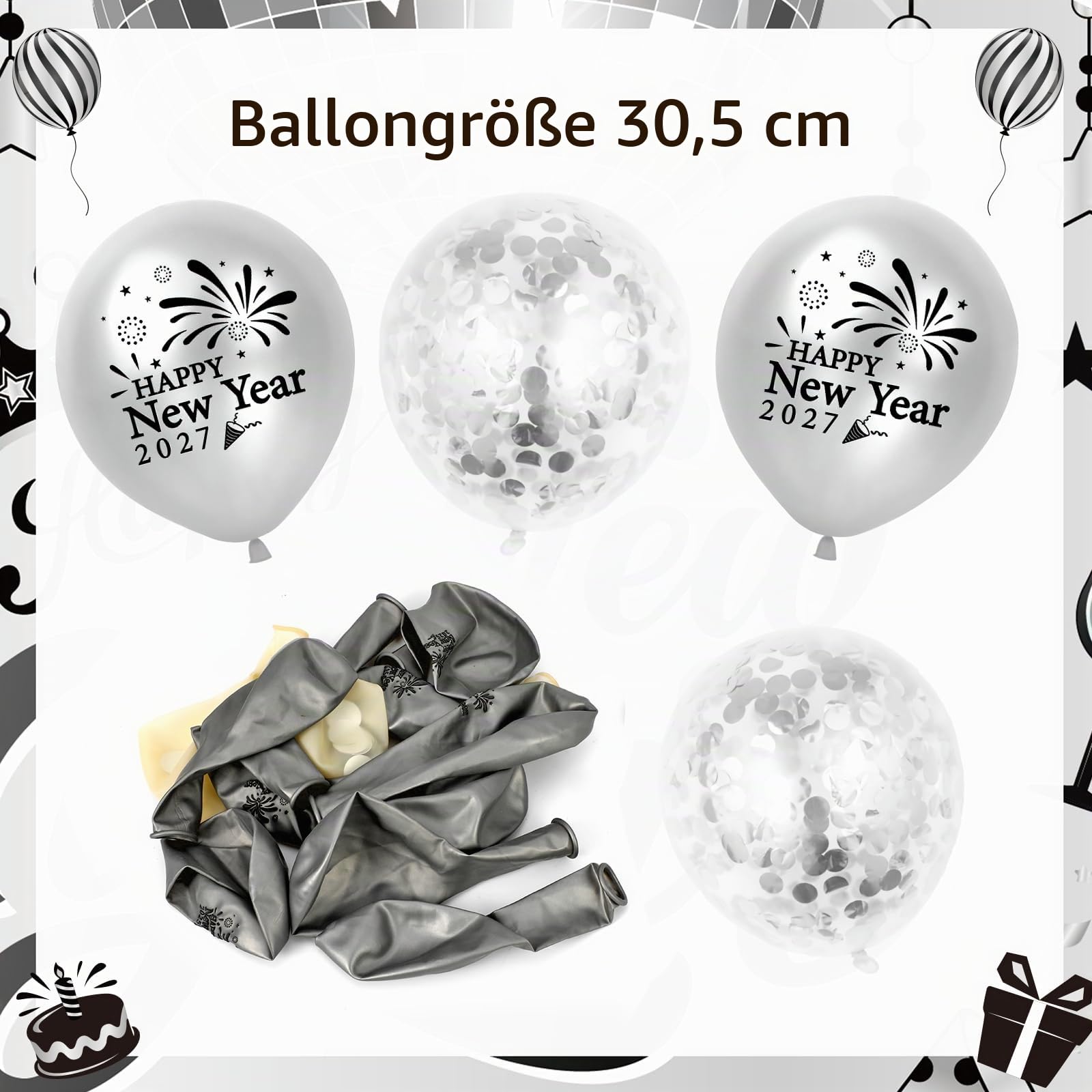 howaf-silvester-deko-2027-set-silber-happy-new-year-banner-ballons image 3