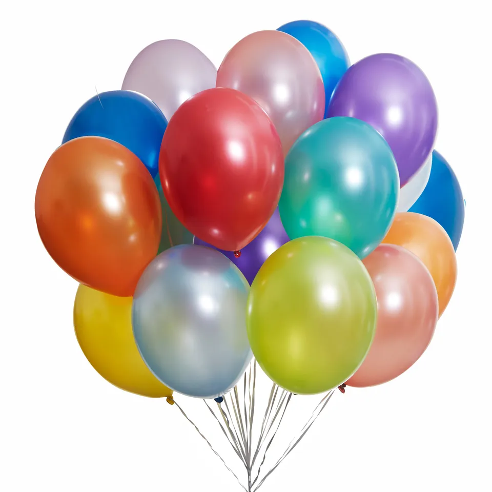 green-paw-metallic-balloons-luftballons-mix-25-st-ck-helium image 1