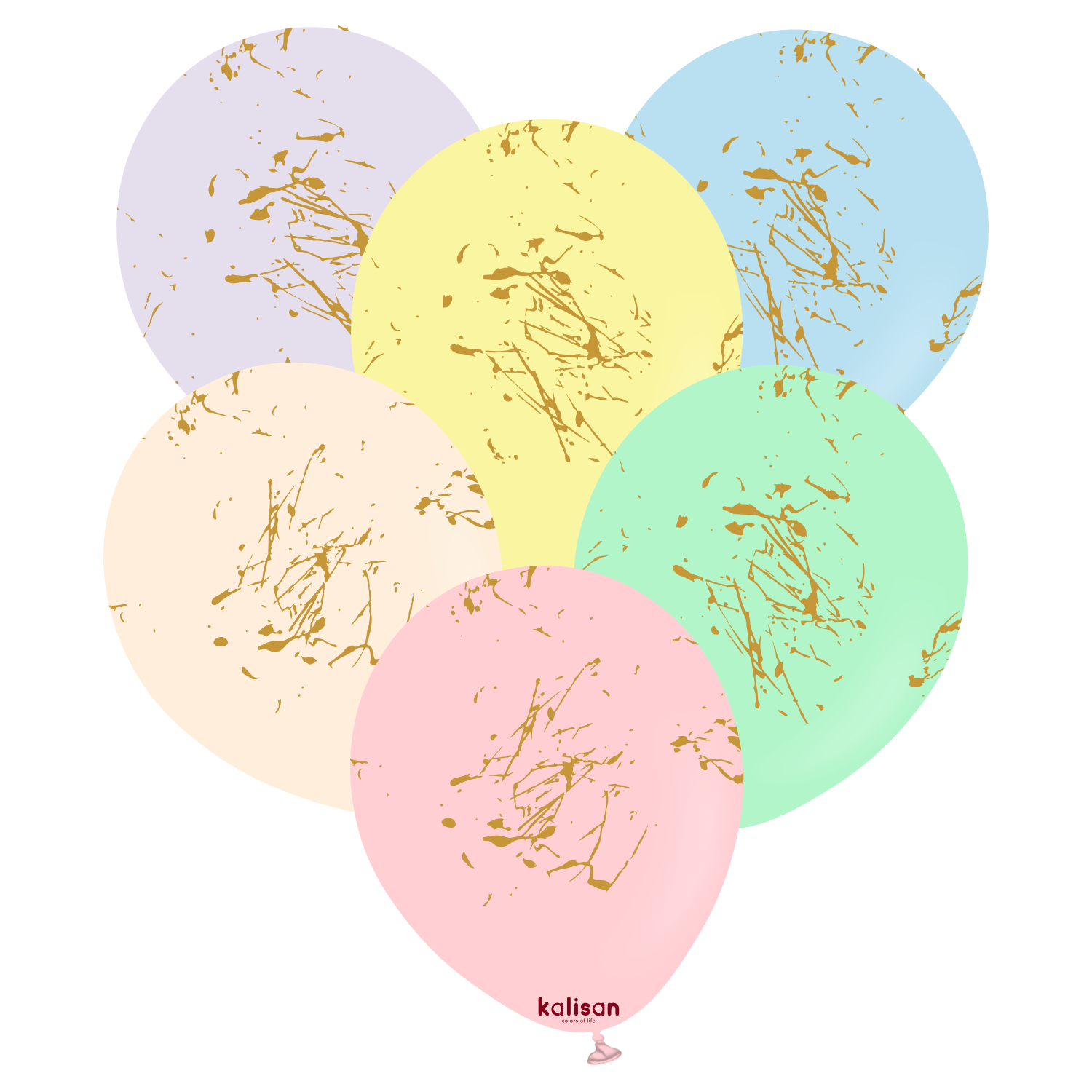 kalisan-party-theme-splatter-luftballons-25er-macaron image 1