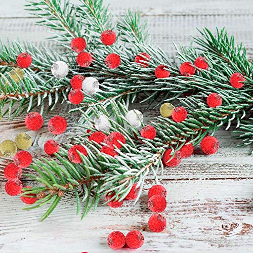howaf-weihnachten-beeren-rot-gold-silber-240-st-ck-deko image 8