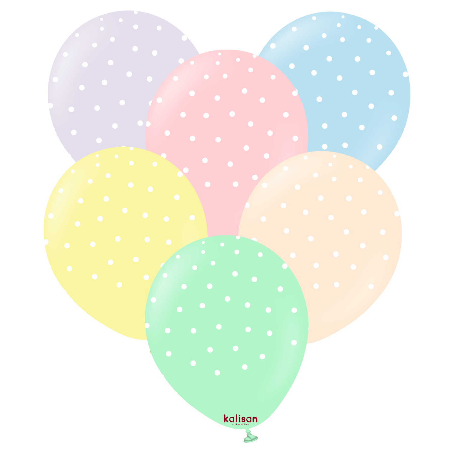 kalisan-party-cute-dots-luftballons-12-zoll-25-st-ck-pastell image 1