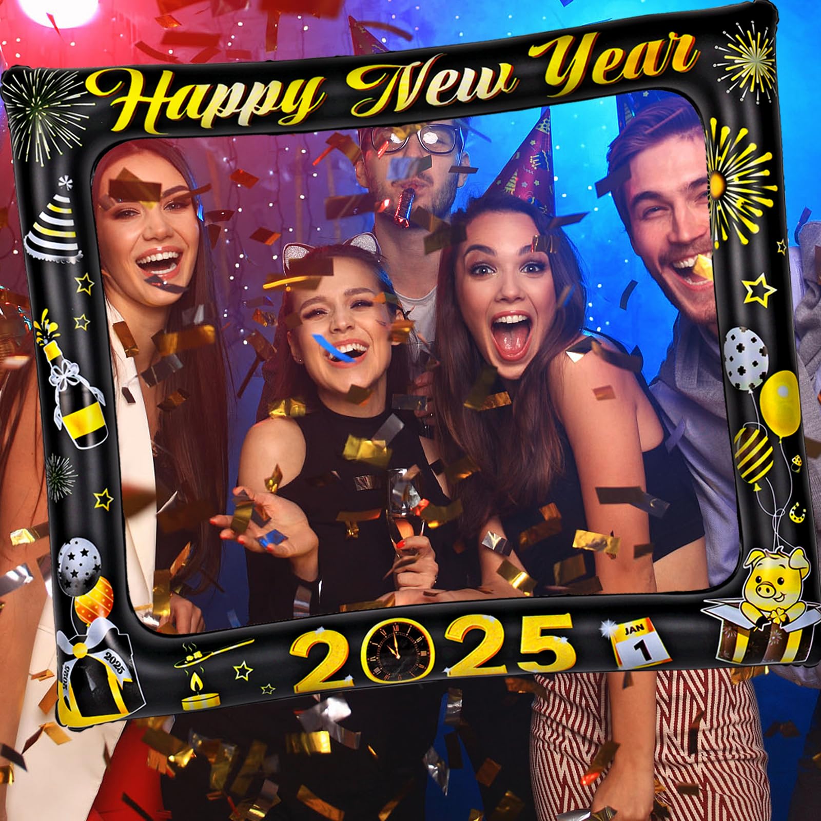 howaf-silvester-deko-2025-fotorahmen-aufblasbar image 6