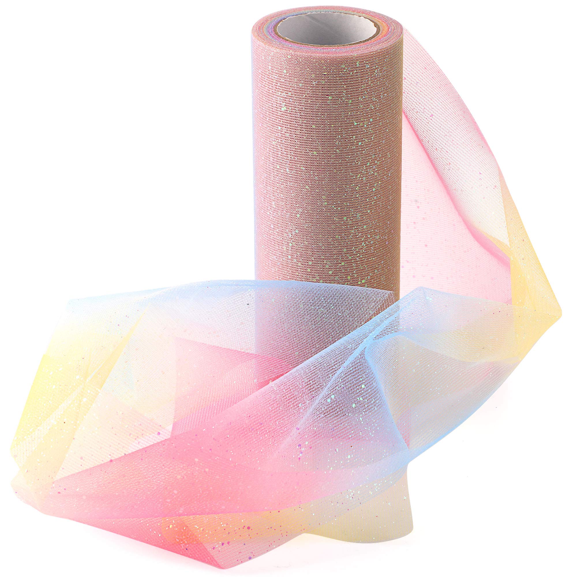 howaf-t-llrolle-regenbogen-glitzer-t-llstoff-2-rollen-15cm image 4