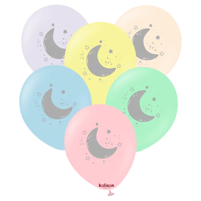 kalisan-birthday-half-moon-silver-luftballons-25er-pastell image 1