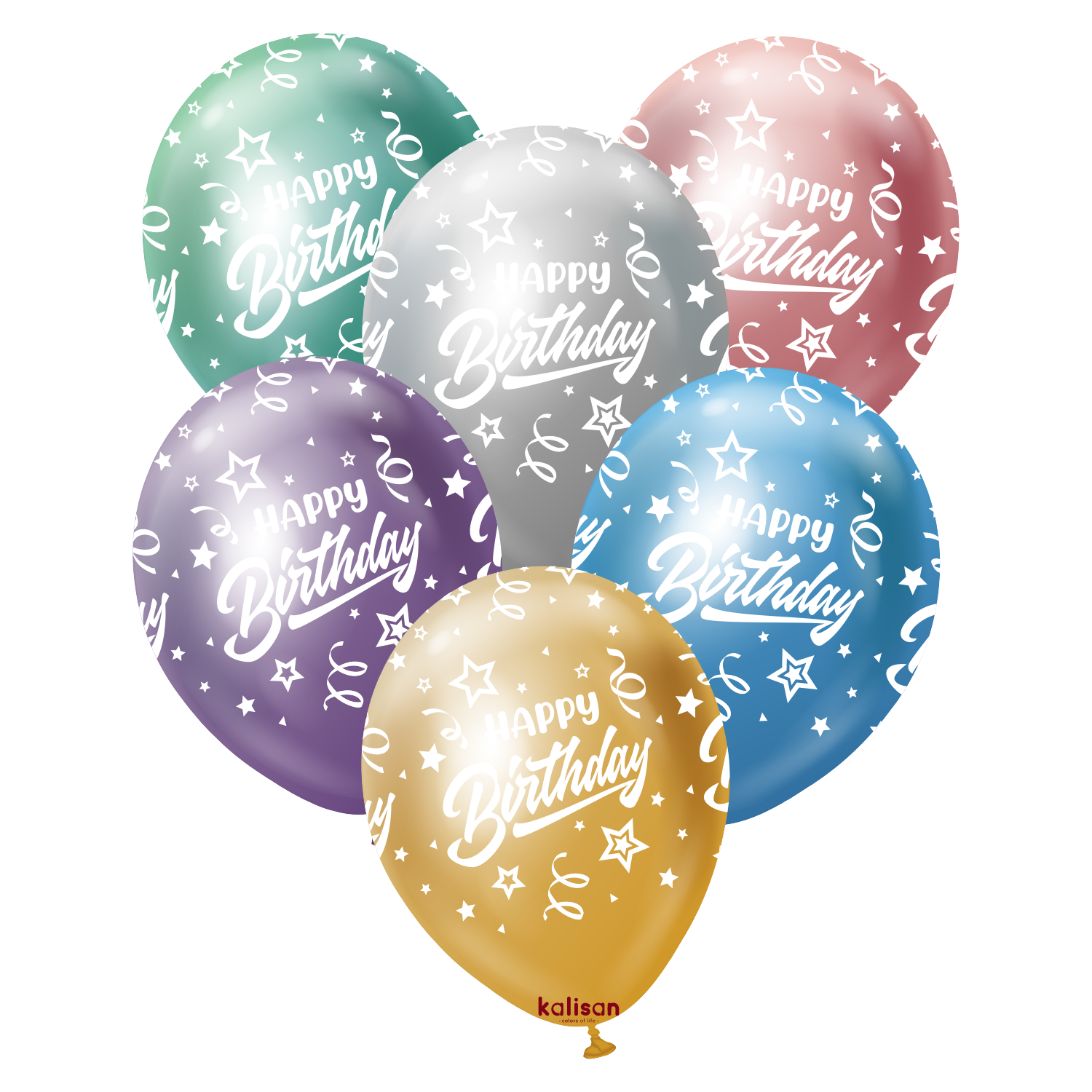kalisan-birthday-happy-birthday-chrome-luftballon-25-stk-mirror image 1