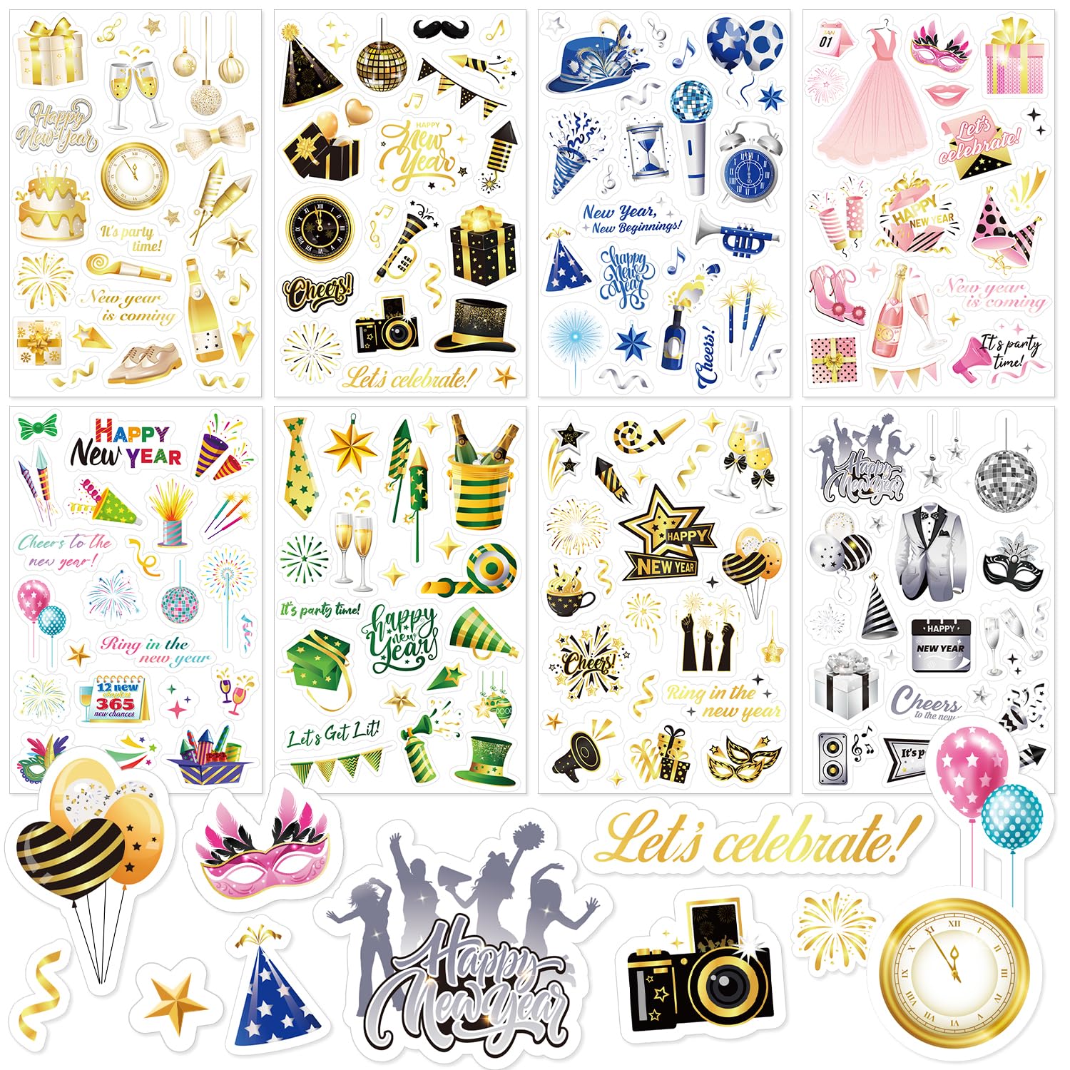 howaf-silvester-aufkleber-2027-sticker-set-a-24-bl-tter image 1