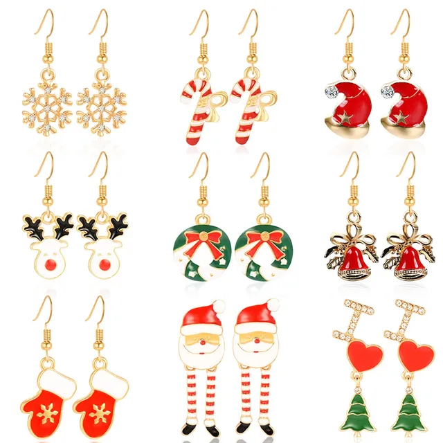 howaf-weihnachten-ohrringe-set-9-paar-h-ngeohrringe image 1