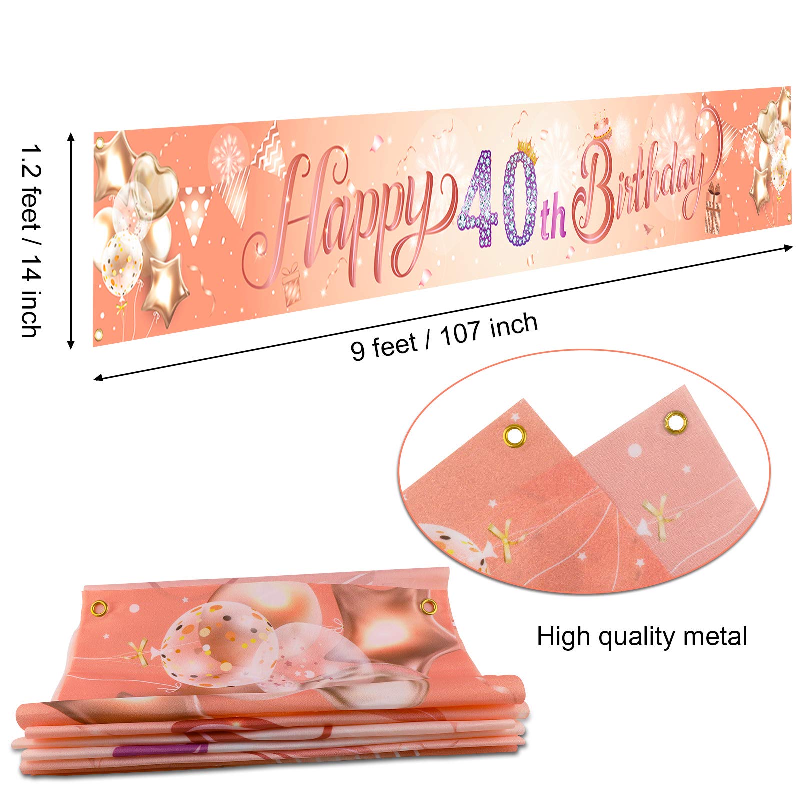 howaf-40-geburtstag-banner-frau-rosegold-stoff-274x37-cm image 2