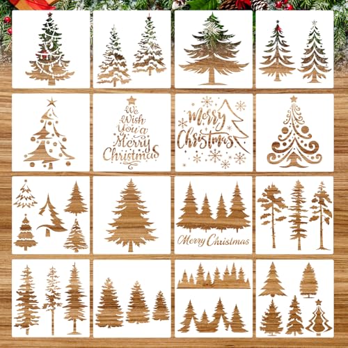 howaf-tannenbaum-schablonen-16er-15cm-wiederverwendbar-diy image 8