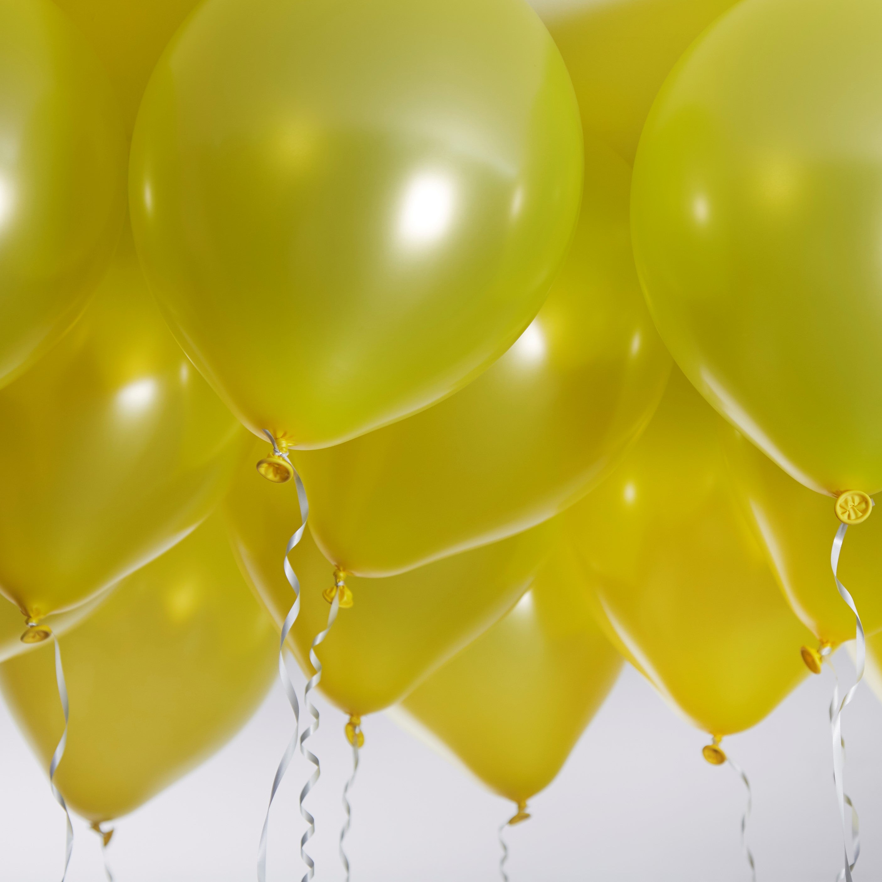 green-paw-metallic-balloons-luftballons-gelb-50-st-ck-latex image 2