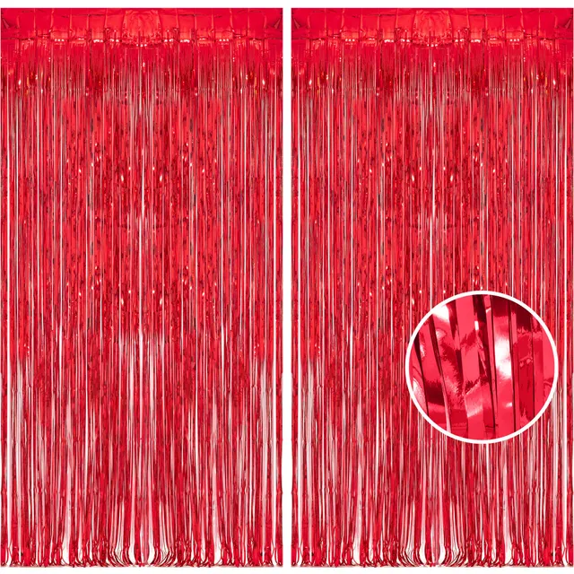 braveshine-lametta-vorhang-rot-2-st-ck-1x2-5-m-folie image 1