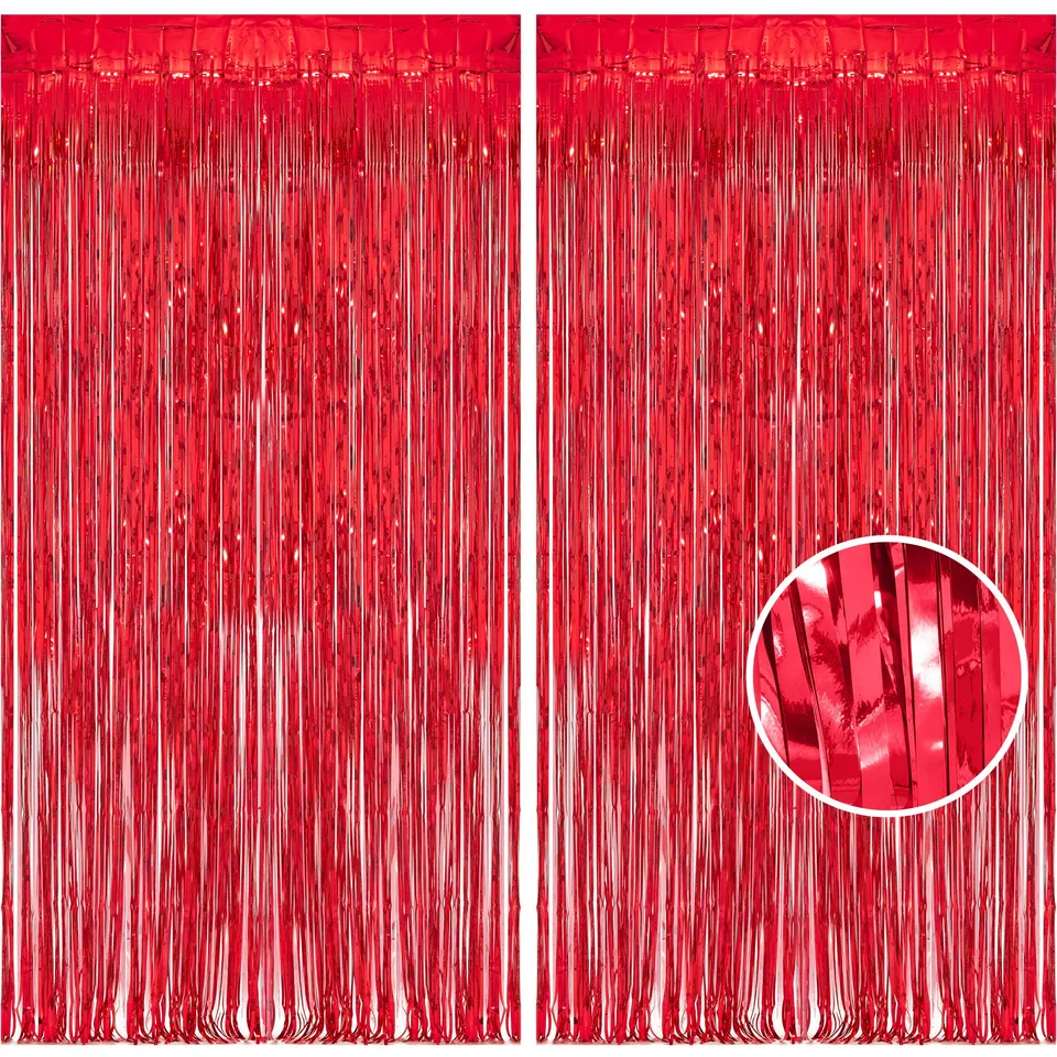 braveshine-lametta-vorhang-rot-2-st-ck-1x2-5-m-folie image 1