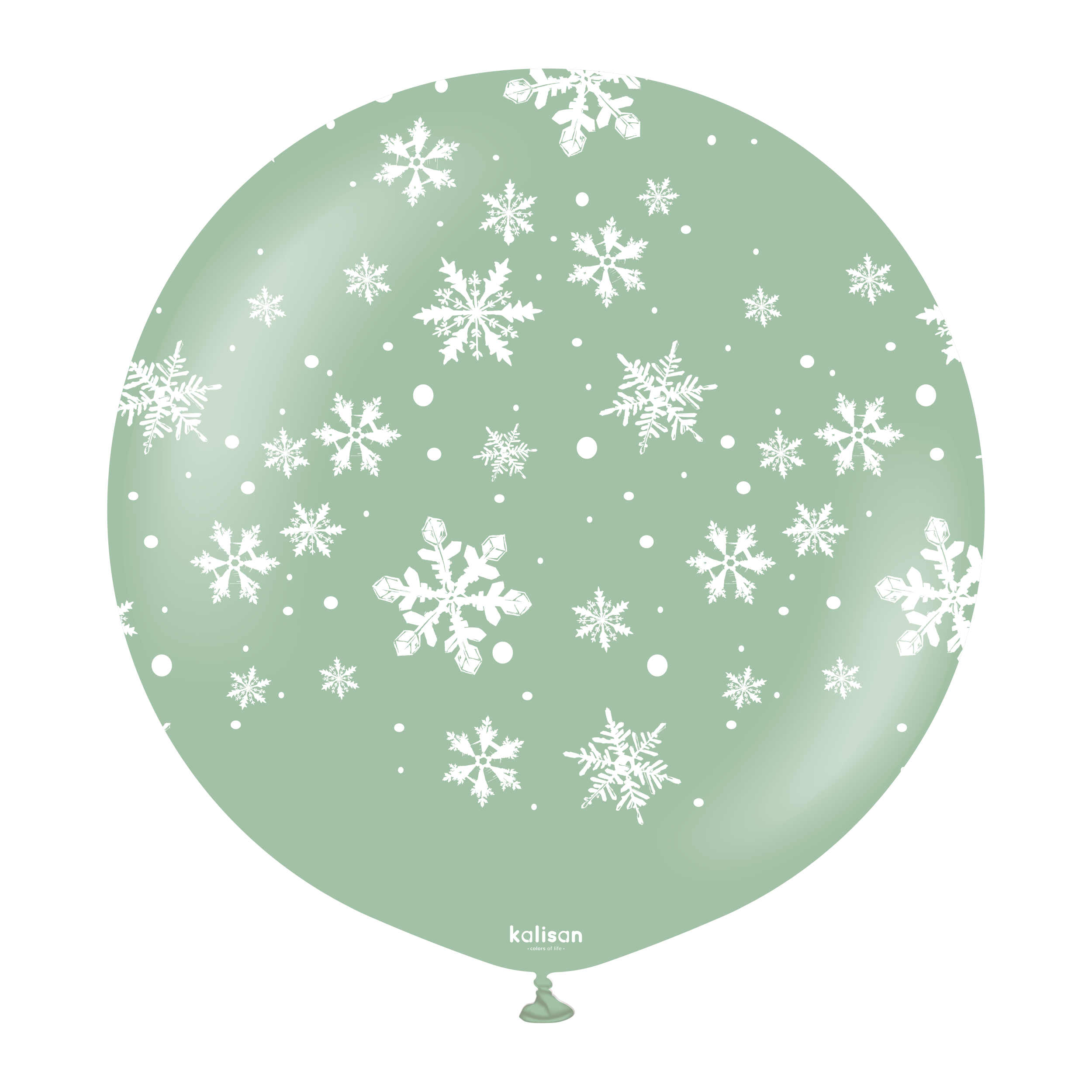 kalisan-new-year-snowflake-luftballon-24-zoll-winter-green-1-stk image 1