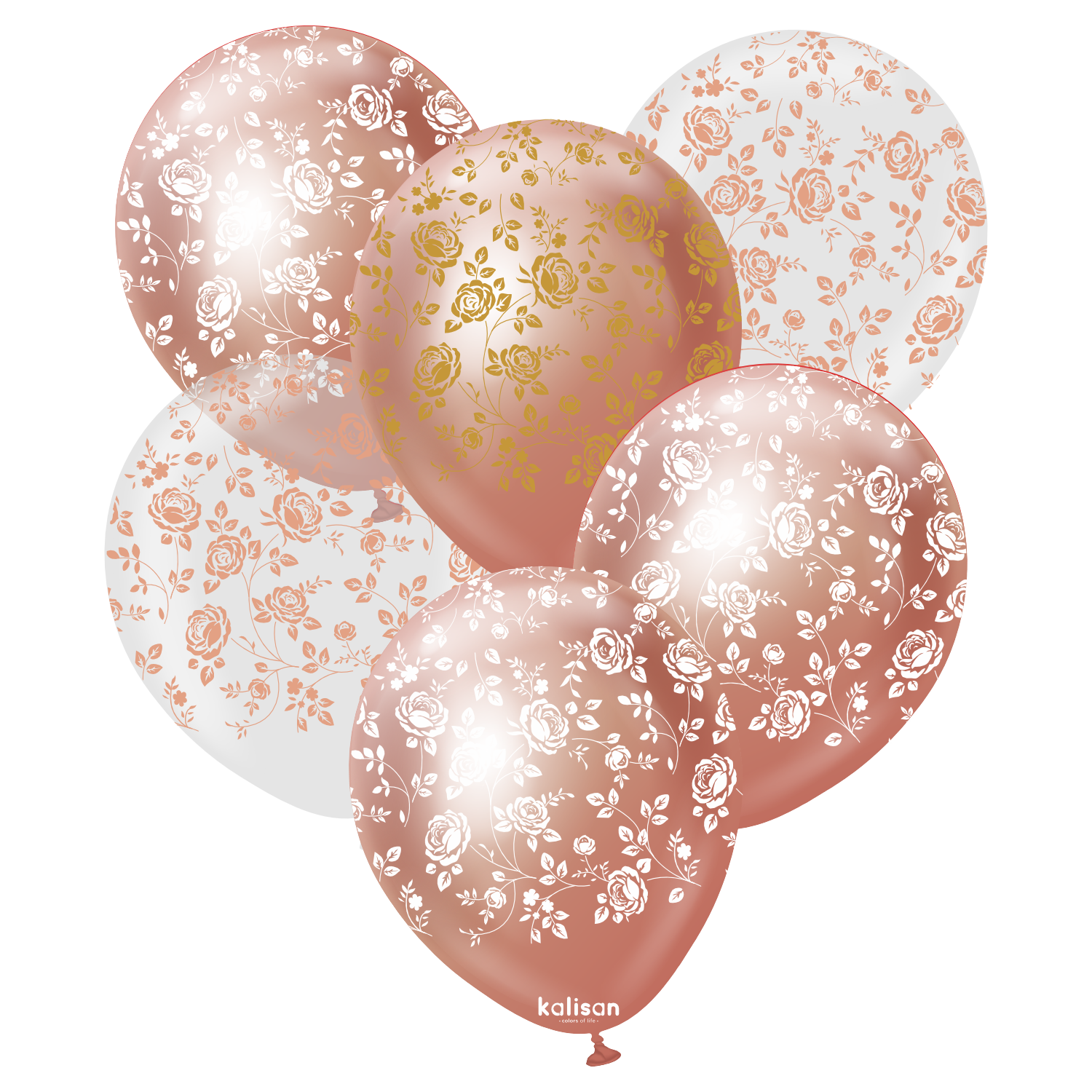 kalisan-damask-rose-luftballon-12-25-st-ck-rosegold-transparent image 1
