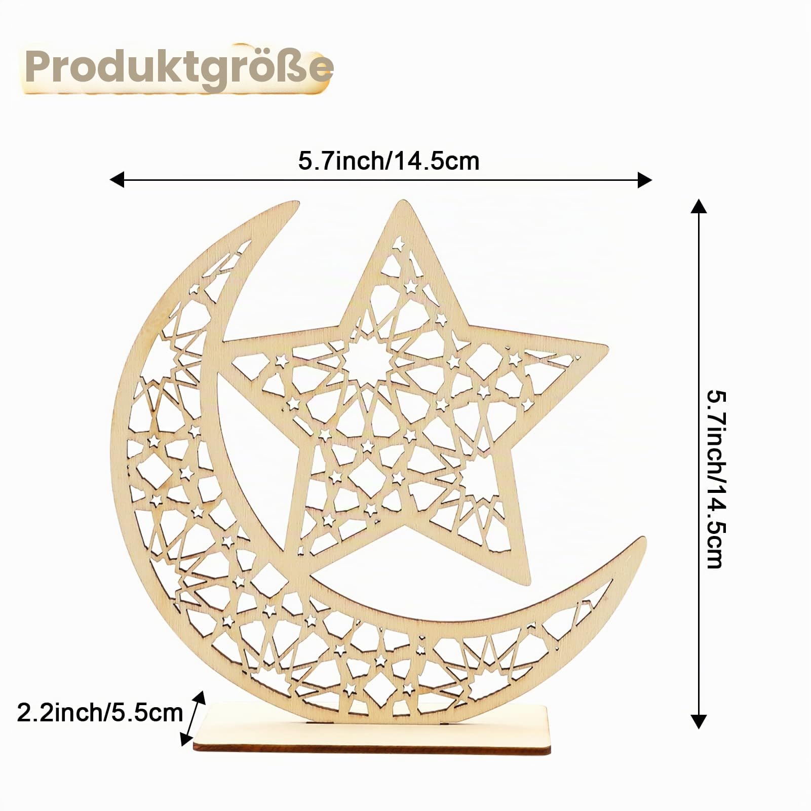 howaf-eid-holz-ornament-2-st-ck-mond-stern-tischdeko image 3