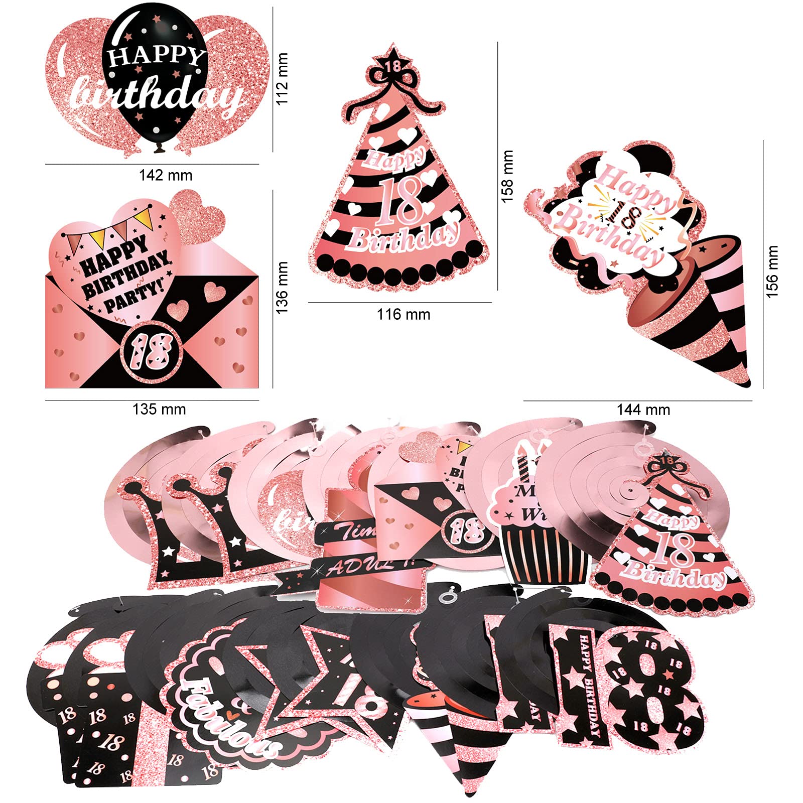 howaf-18-geburtstag-h-ngedeko-rosegold-30-tlg-girlande image 3