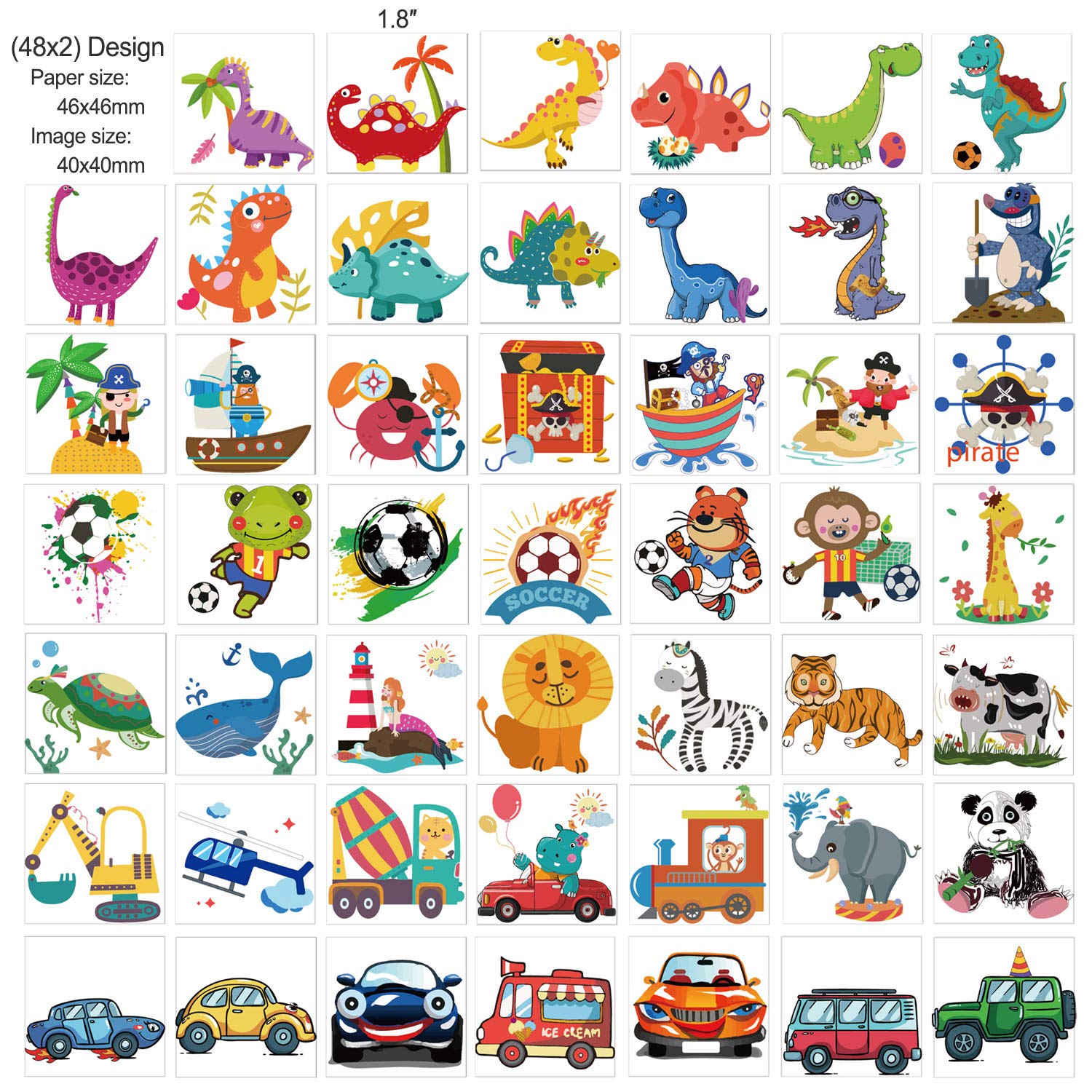 howaf-temporary-tattoos-kindertattoos-96er-set-mehrfarbig-piraten image 4