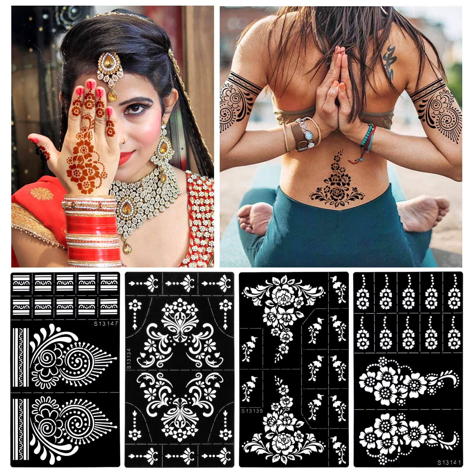 howaf-henna-schablonen-tattoo-stencil-set-a-9-blatt image 7