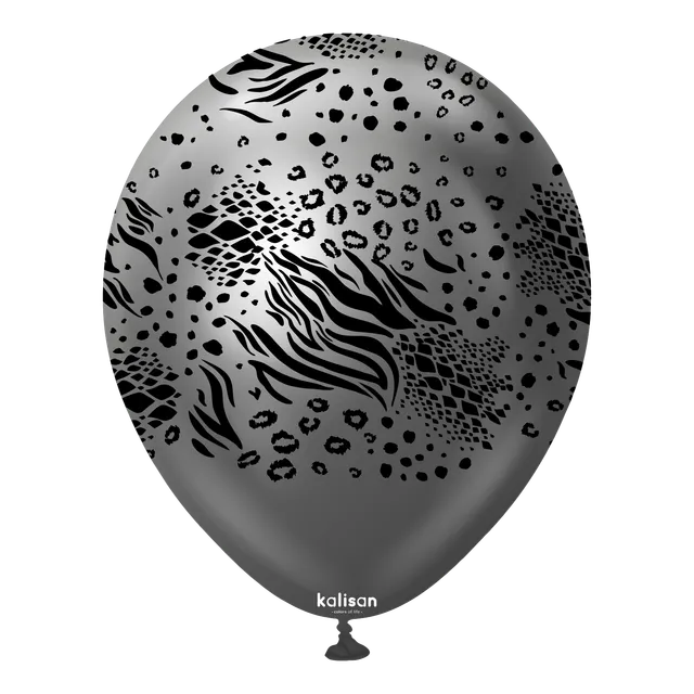 kalisan-safari-mutant-mirror-space-grey-luftballon-12-zoll-25-st-ck image 1