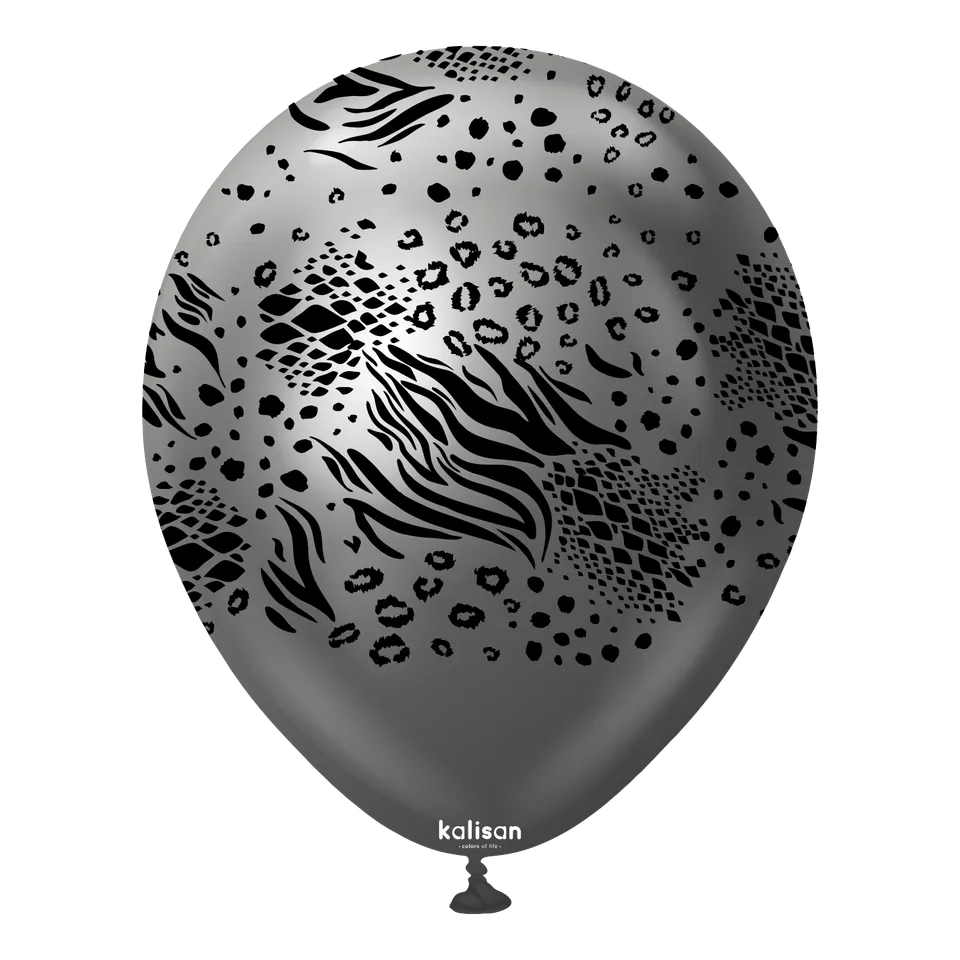 kalisan-safari-mutant-mirror-space-grey-luftballon-12-zoll-25-st-ck image 1