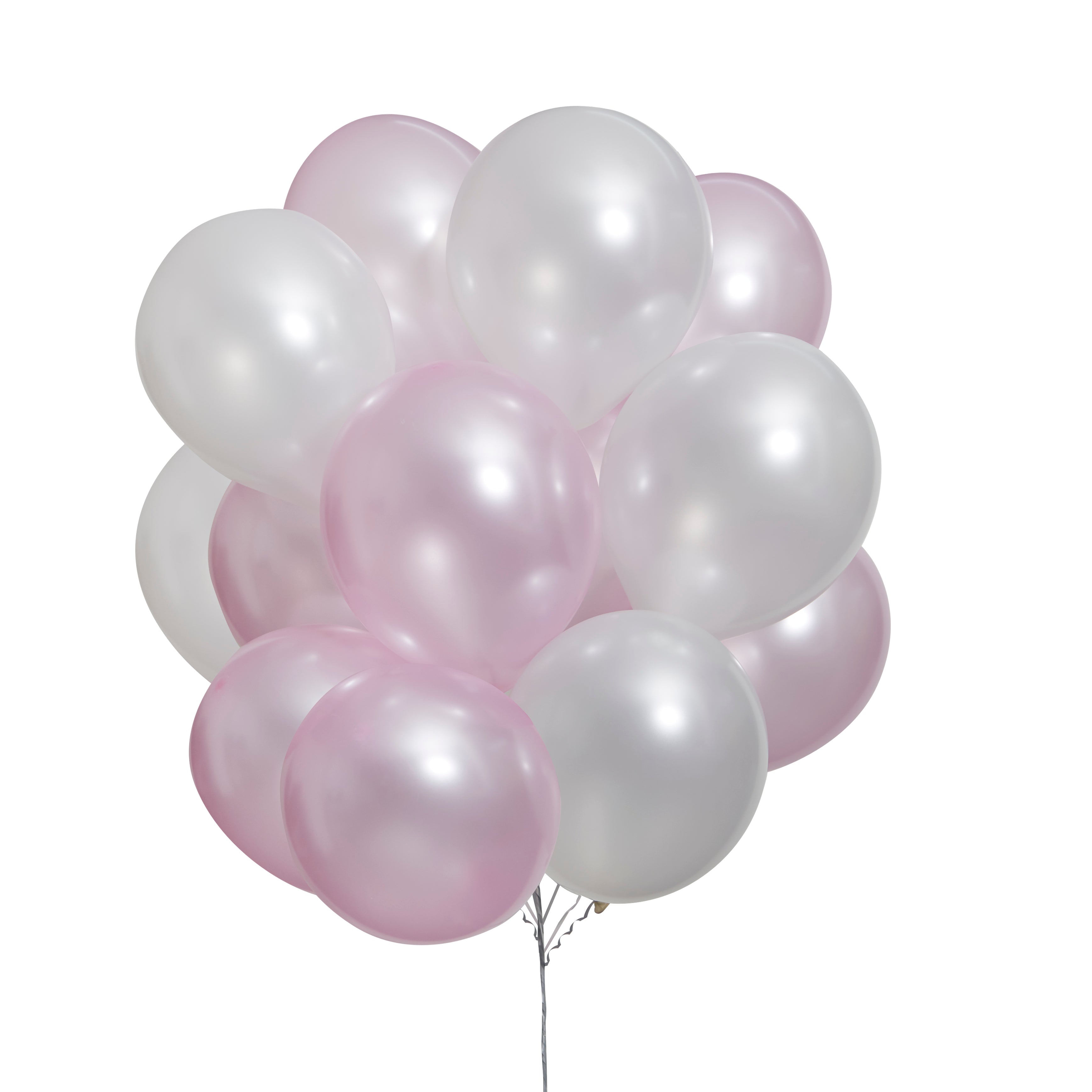 green-paw-metallic-balloons-luftballons-rosa-wei-50-st-ck-mix image 5