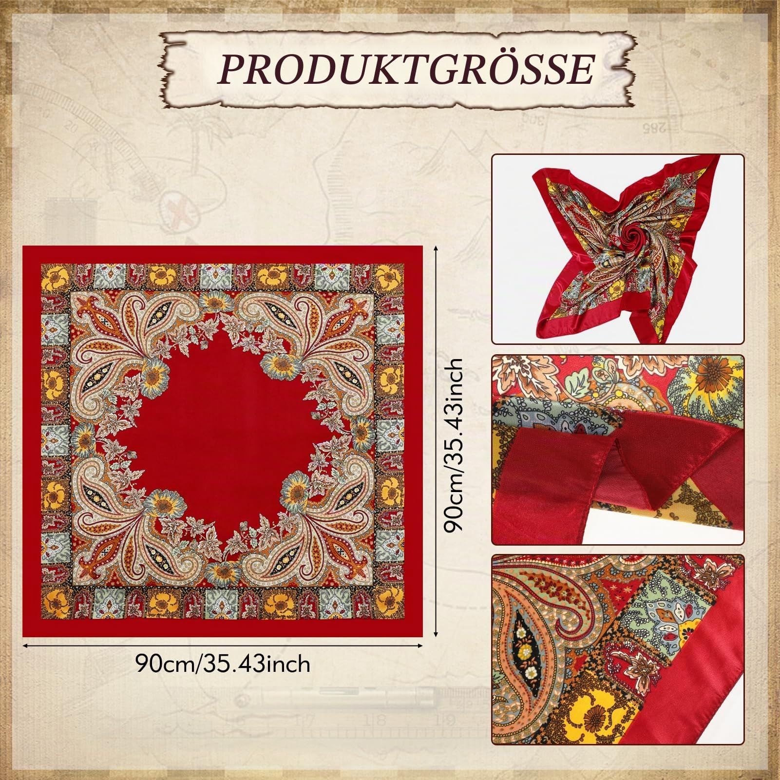 howaf-piratenkost-m-damen-rot-accessoire-set-fasching image 2