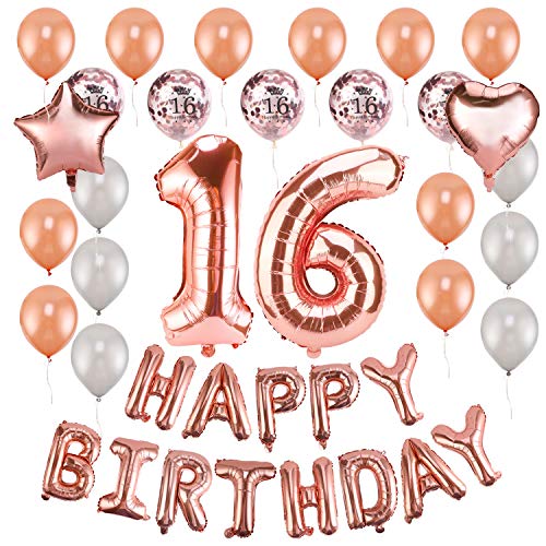 howaf-sweet-16-geburtstag-deko-ballon-set-rosegold-16 image 6