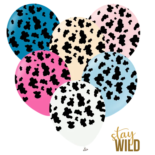 kalisan-safari-cow-luftballon-mix-12-zoll-25-st-ck image 1