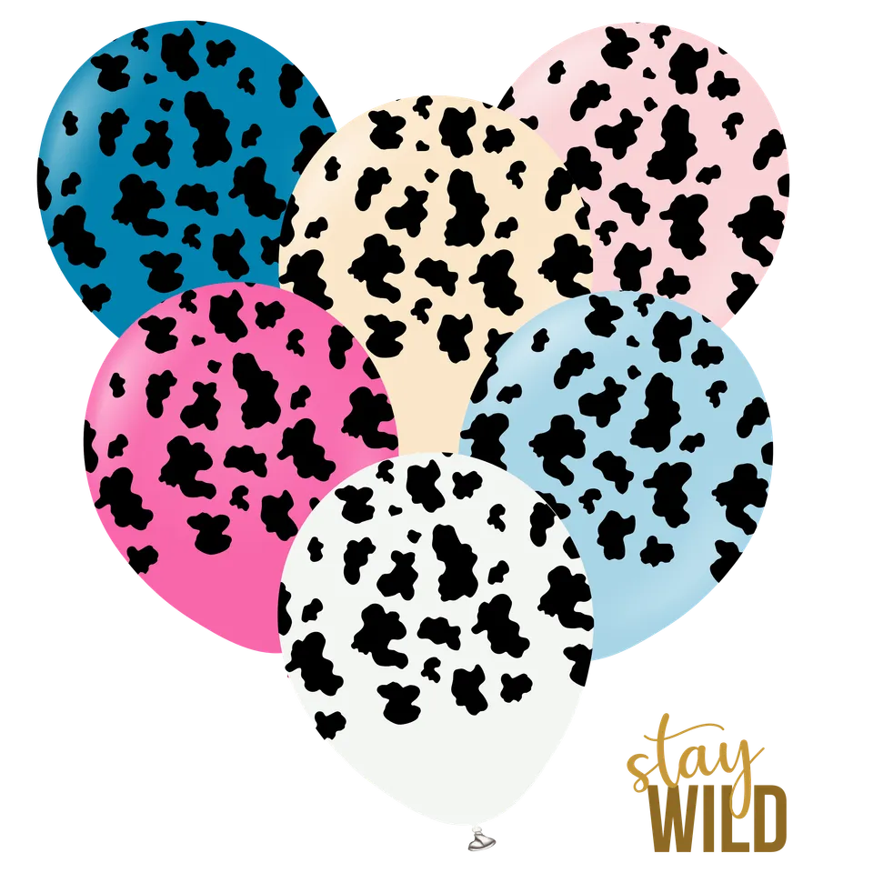 kalisan-safari-cow-luftballon-mix-12-zoll-25-st-ck image 1
