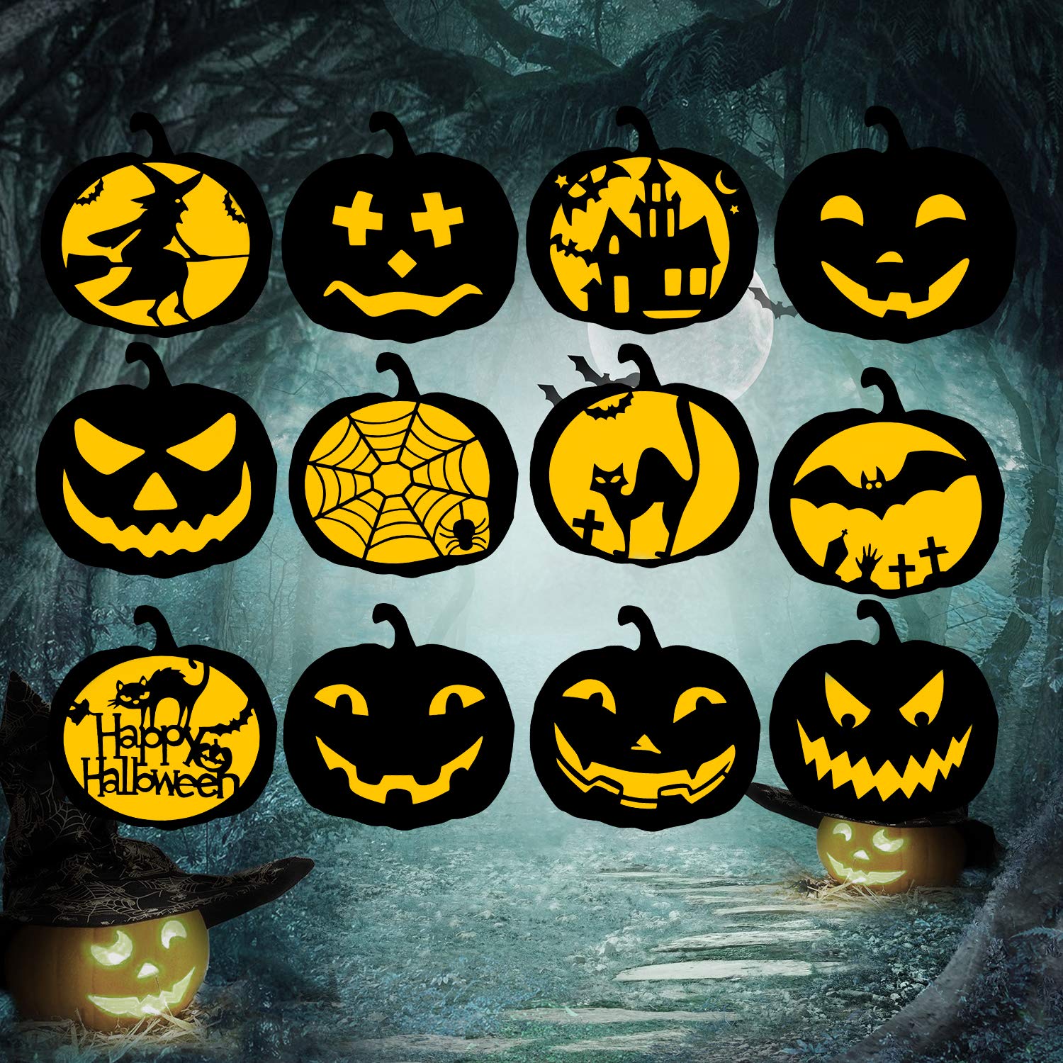 howaf-halloween-schablonen-k-rbis-12-st-ck-wiederverwendbar image 3