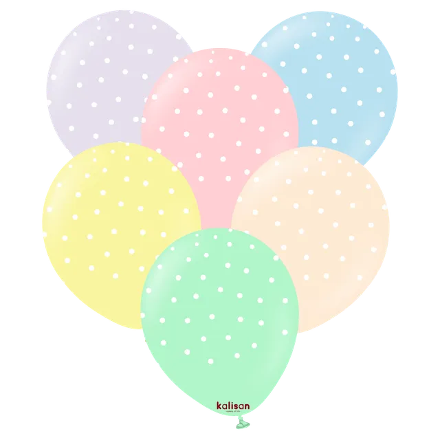 kalisan-party-cute-dots-luftballons-12-zoll-25-st-ck-pastell image 1