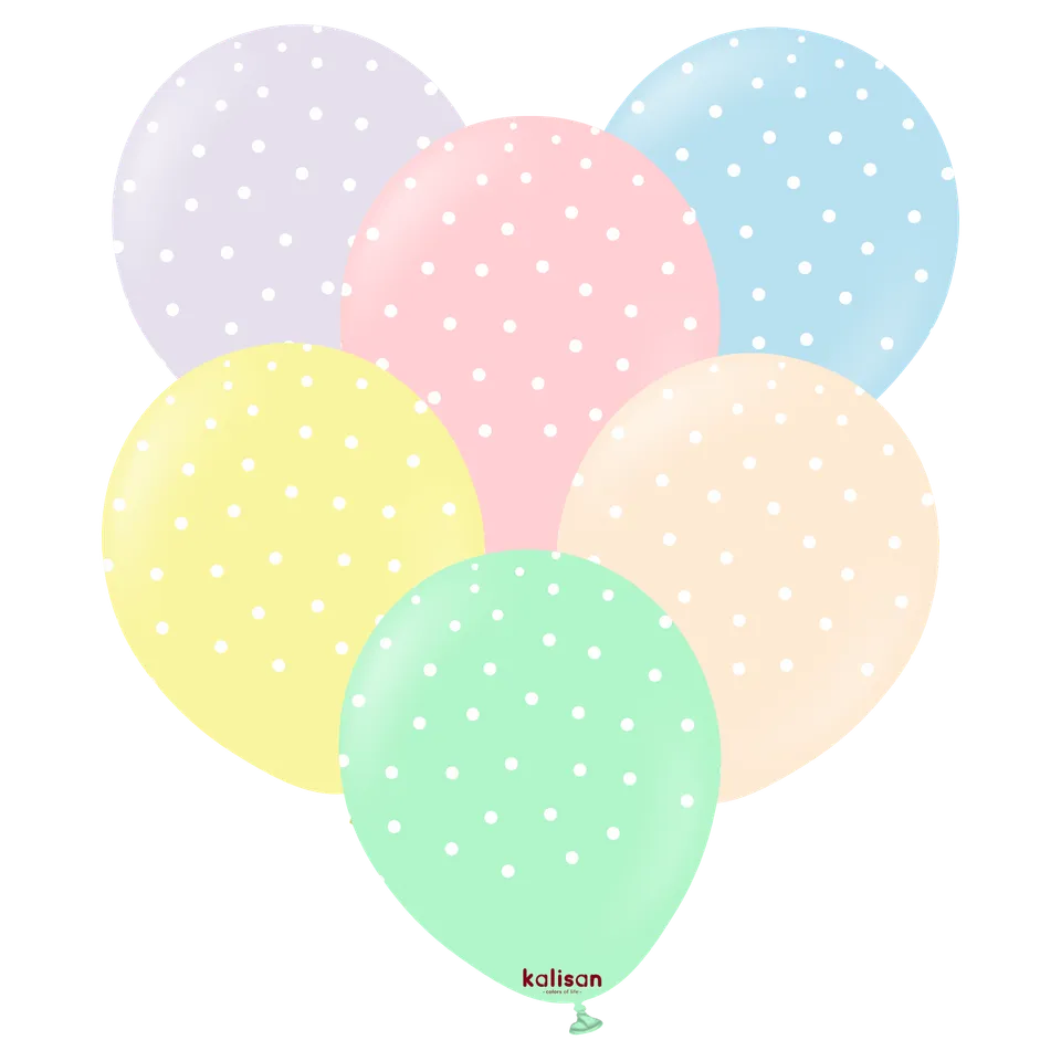 kalisan-party-cute-dots-luftballons-12-zoll-25-st-ck-pastell image 1