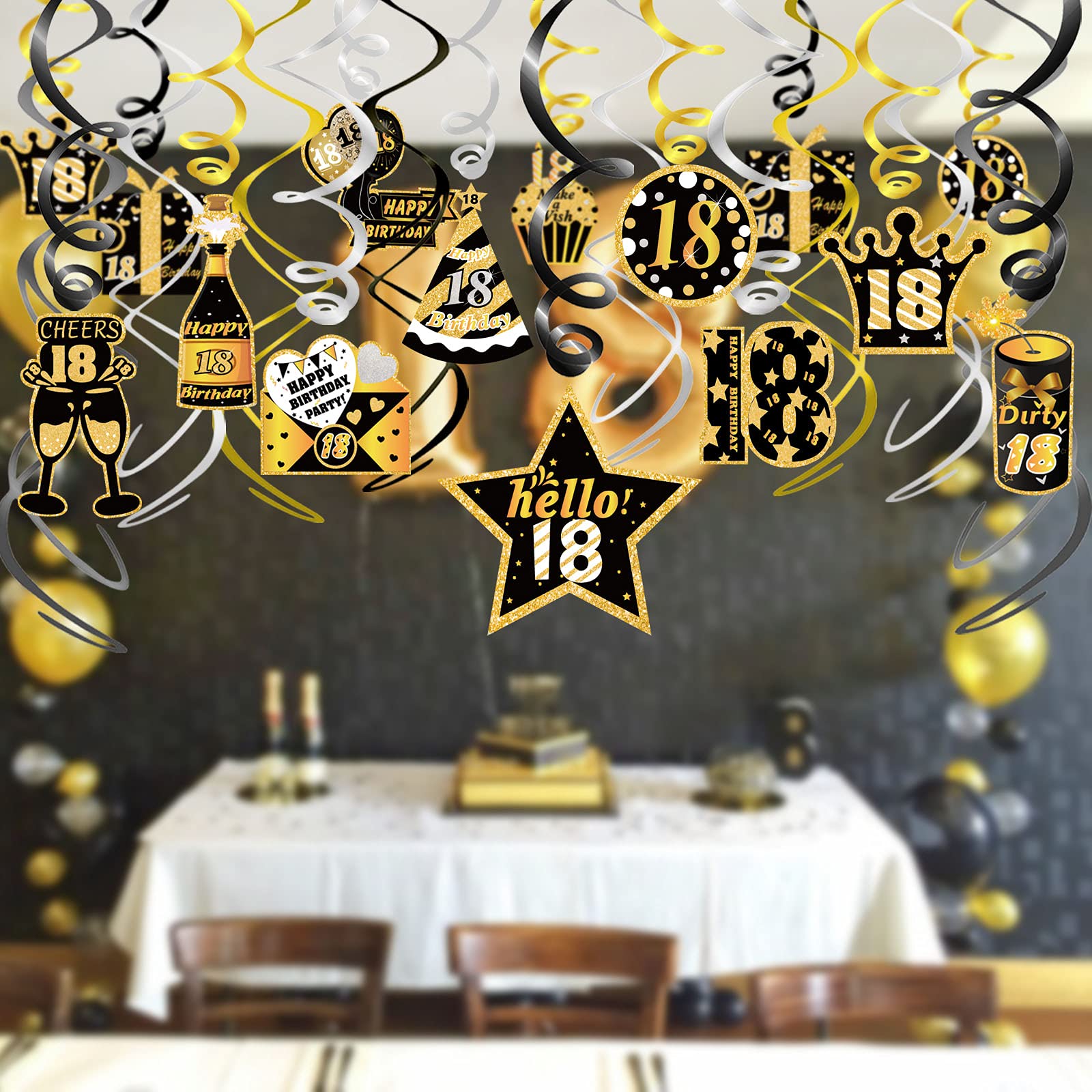 howaf-18-geburtstag-h-ngedeko-deckenh-nger-30-st-ck-schwarz-gold image 7