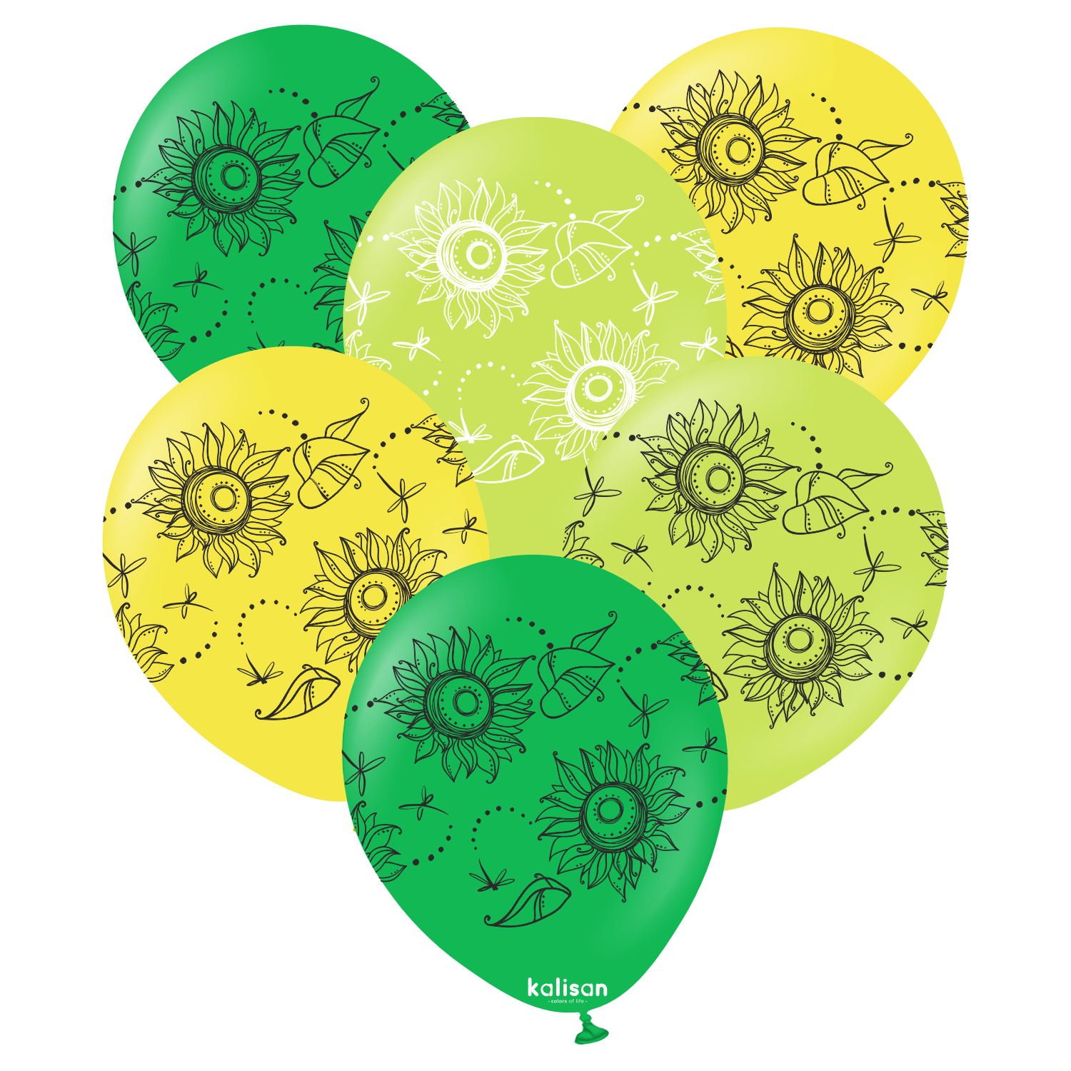 kalisan-fruits-sunflower-luftballons-12-zoll-25-st-ck-blumen image 1