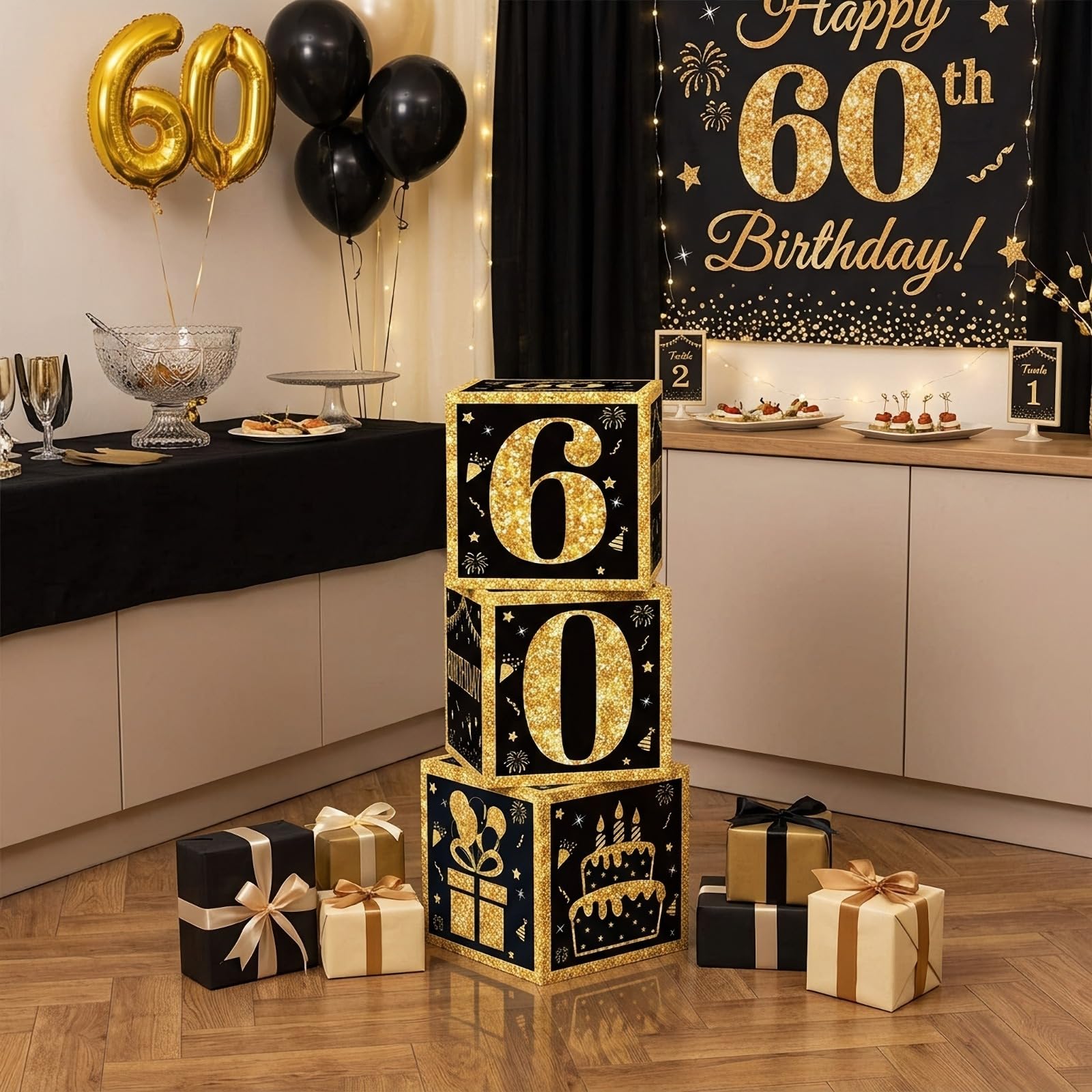 qifu-ballon-boxen-60-geburtstag-deko-schwarz-gold-3-stk image 7