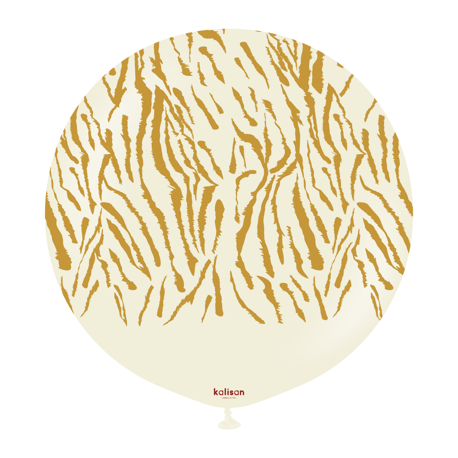 kalisan-safari-theme-luftballon-tiger-white-sand-gold-12-zoll image 2