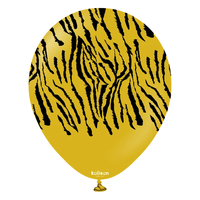 kalisan-safari-tiger-mustard-luftballons-12-zoll-25-st-ck image 1