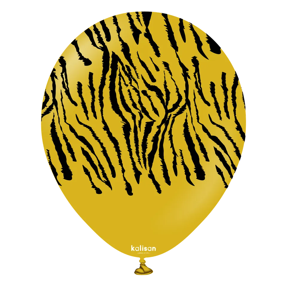 kalisan-safari-tiger-mustard-luftballons-12-zoll-25-st-ck image 1