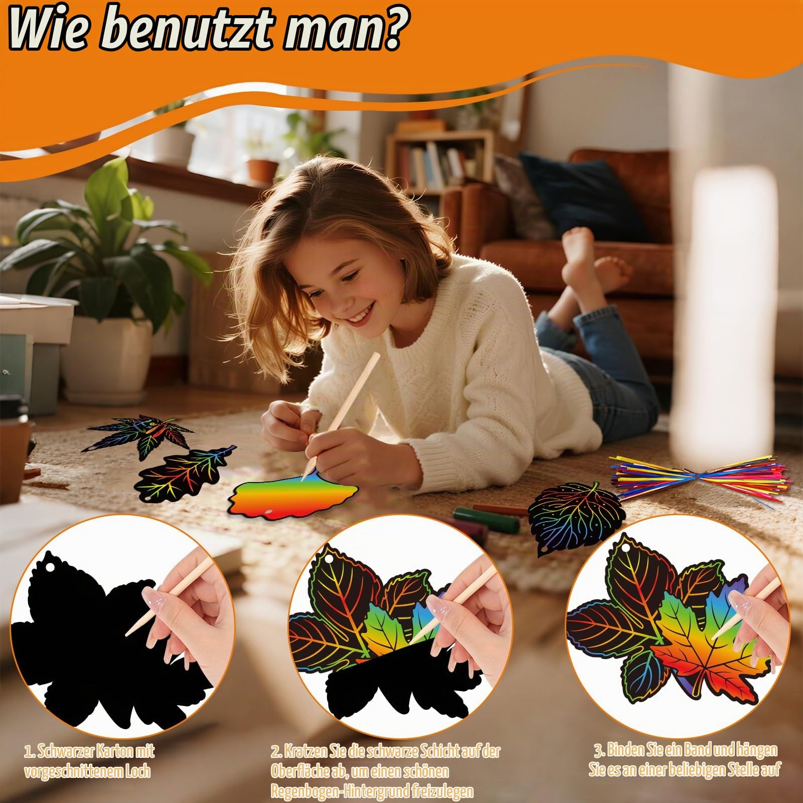 howaf-herbst-kratzbilder-36tlg-kratzpapier-bl-tter-mit-stiften image 3