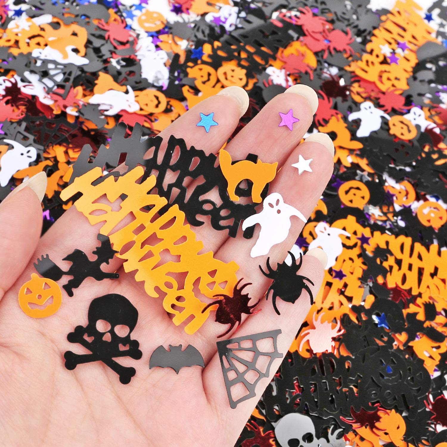 howaf-halloween-konfetti-tischstreu-bunt-glitzer-60g-k-rbis-geist image 3