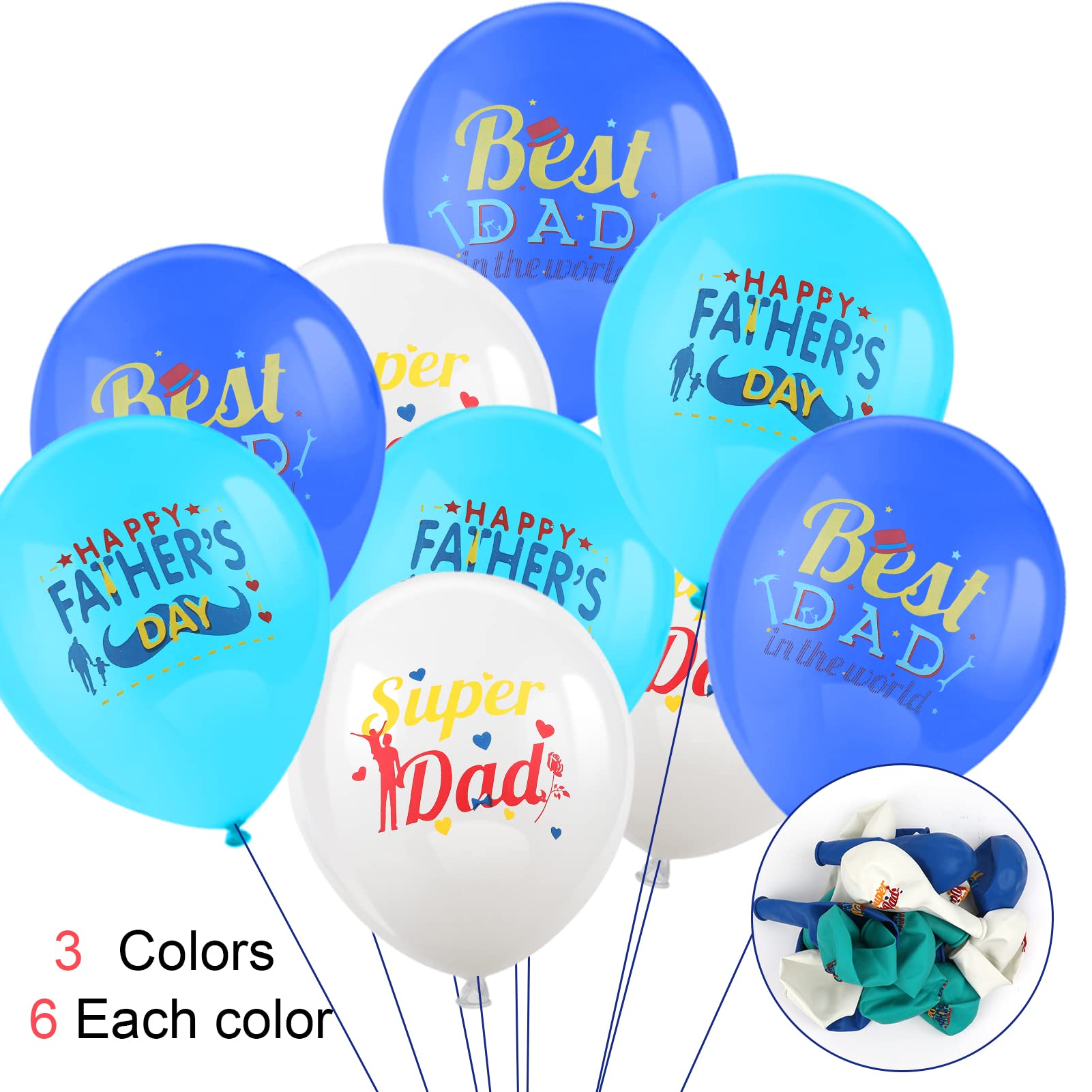 howaf-happy-dads-day-luftballons-vatertag-deko-set-blau image 3