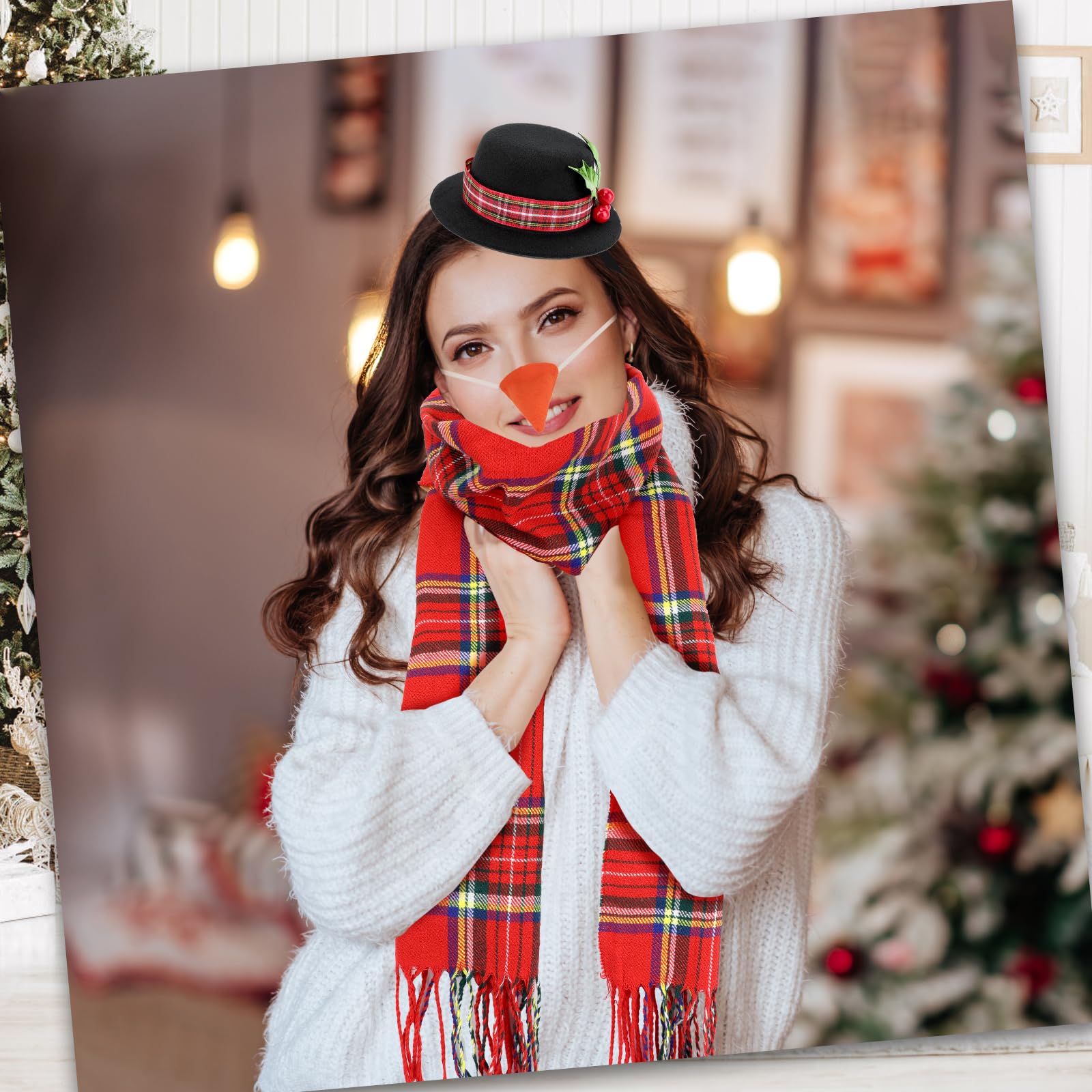 howaf-schneemann-kost-mset-haarreif-schal-nase-handschuhe-weihnachten image 6